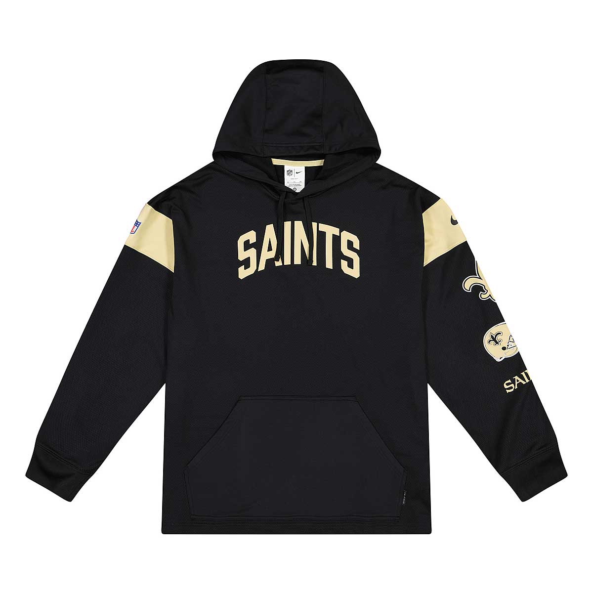 Nike Nfl New Orleans Saints Patch Hoody, Black-Team Gold