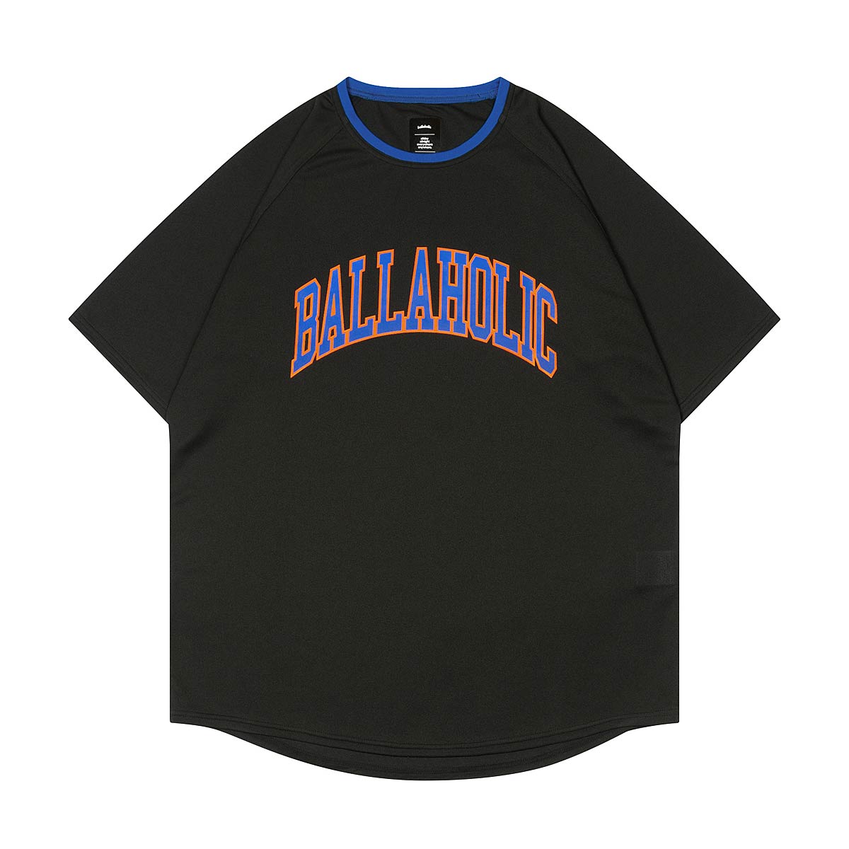 Image of Ballaholic College Logo Cool T-shirt, Black/blue/red