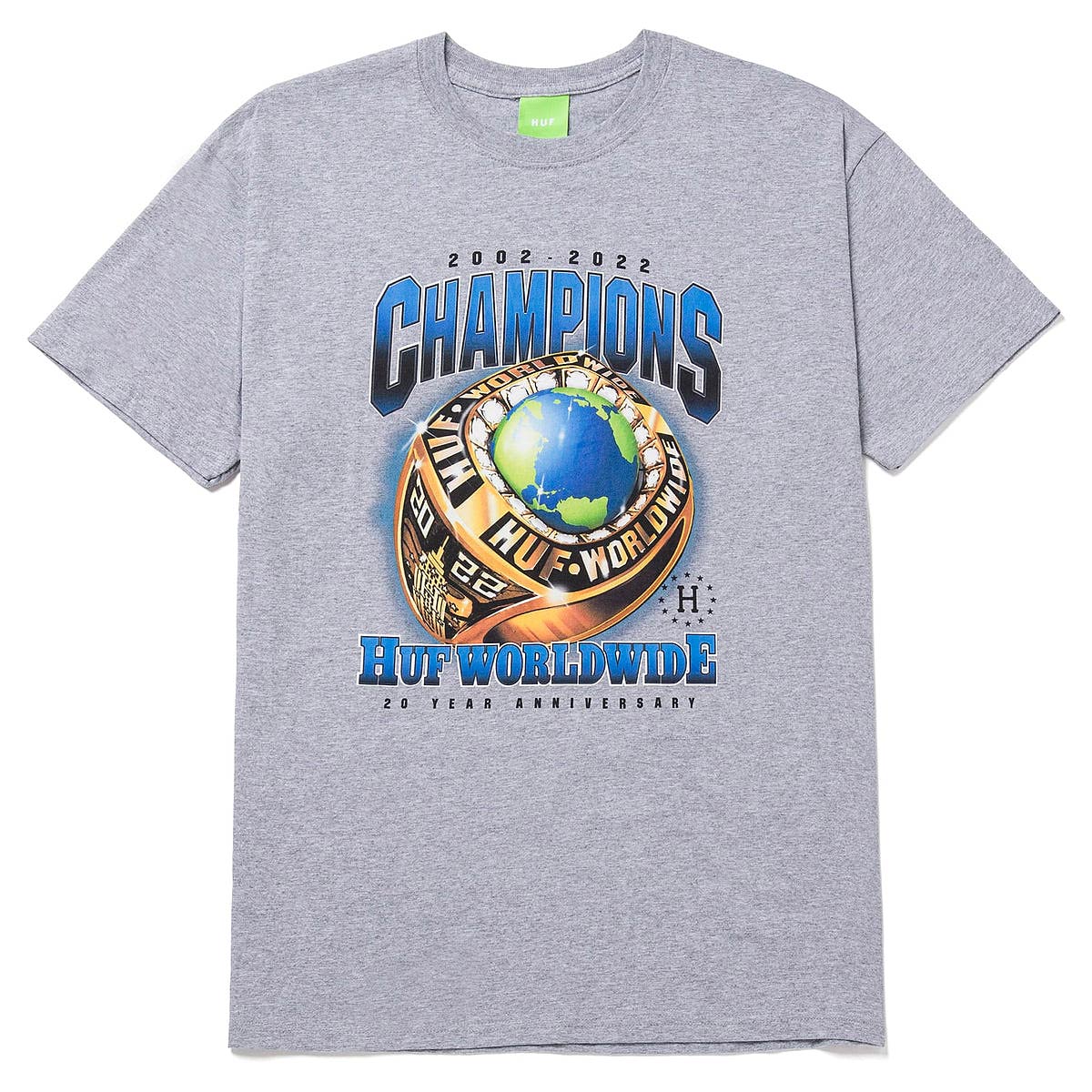 Huf Champions T-Shirt, Athletic Grey