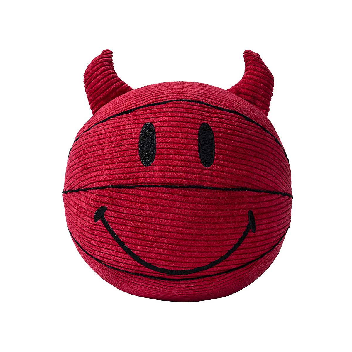 Image of Market Smiley Devil Plush Basketball, Red