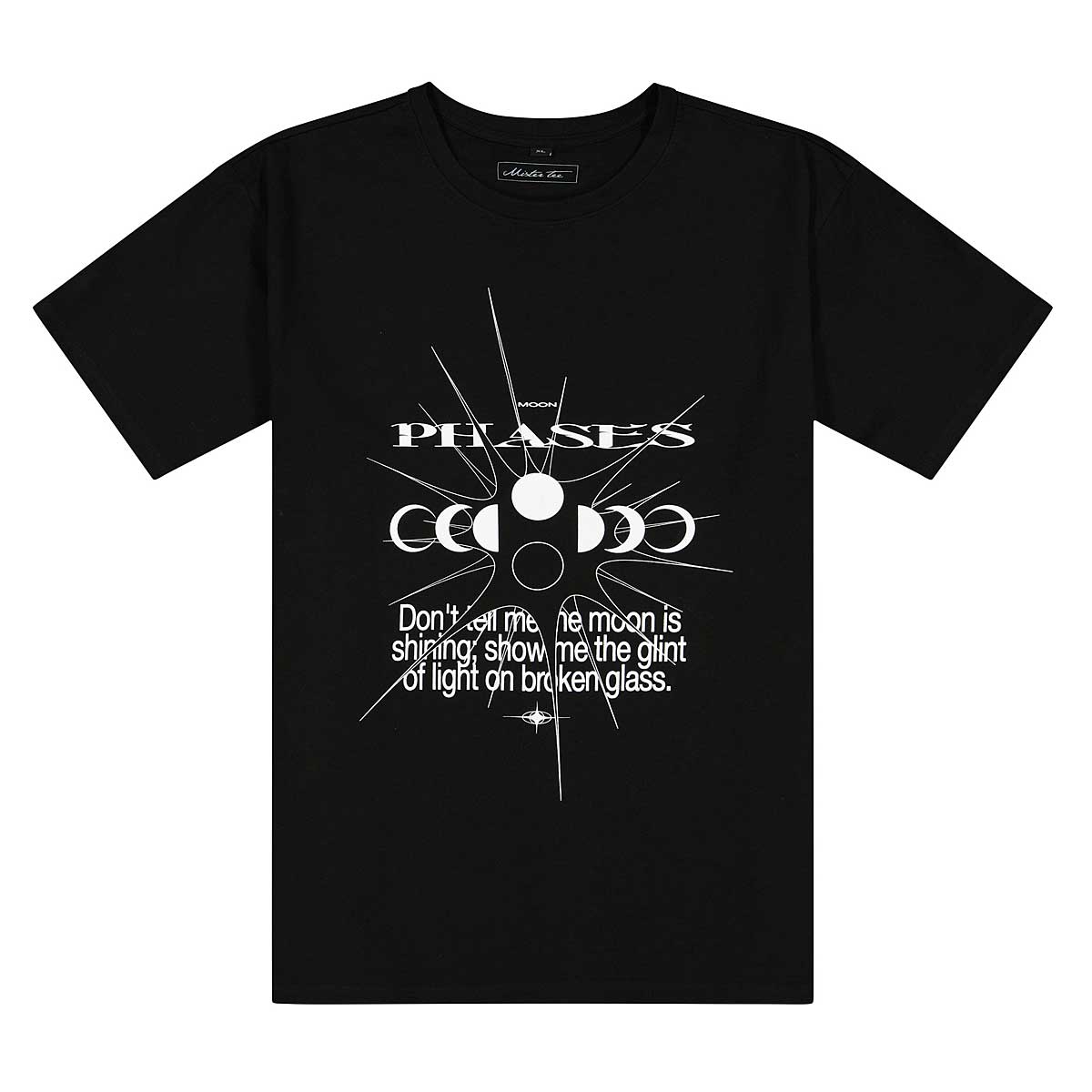 Mister Tee Moon Phases T-Shirt, Black