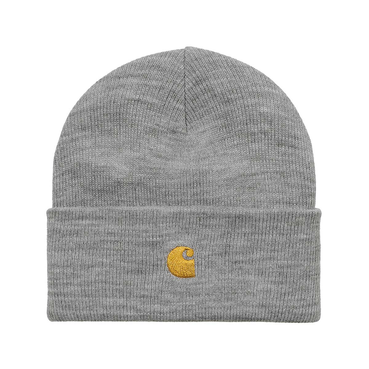 Image of Carhartt Wip Wip Chase Beanie, Grey/gold