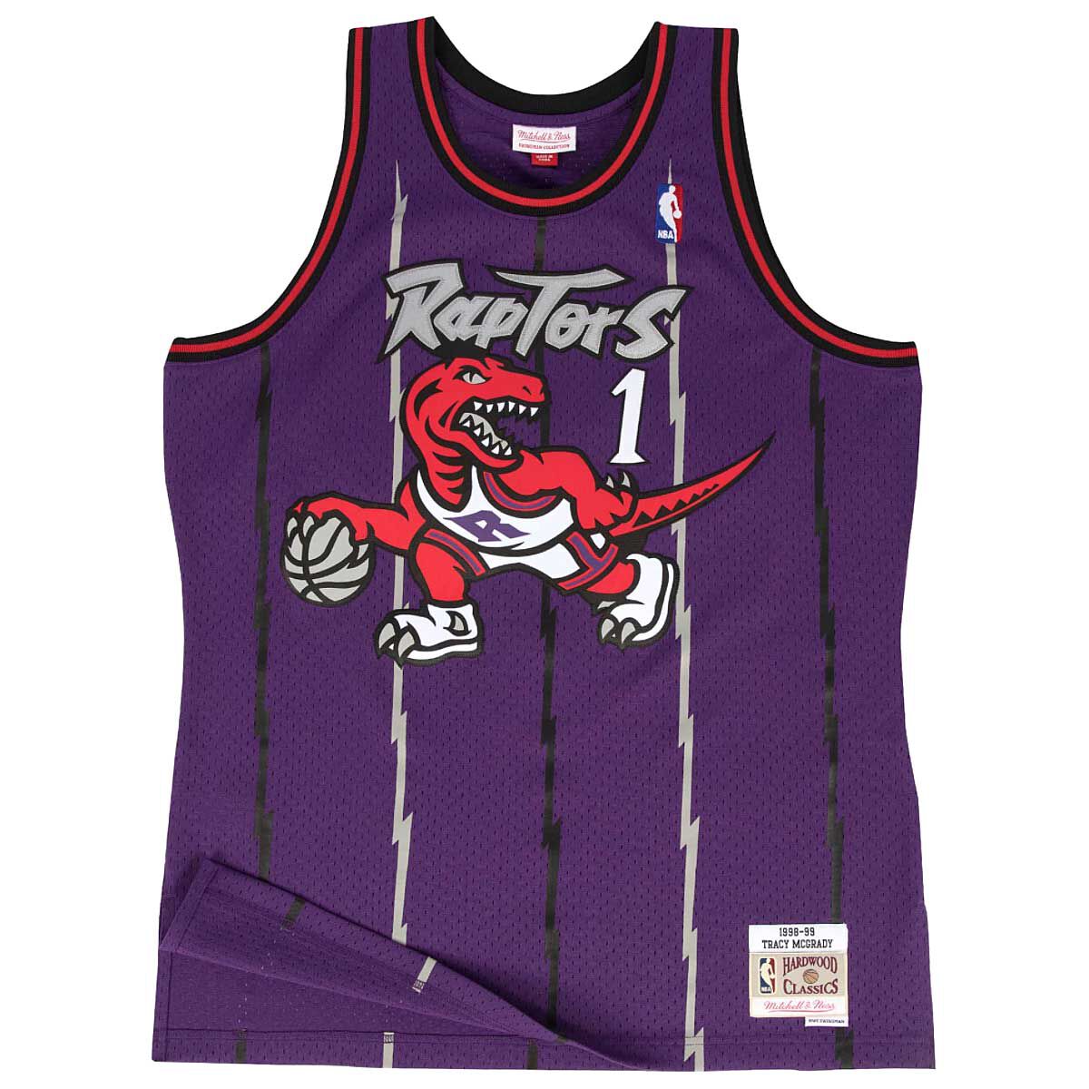 Image of Mitchell And Ness NBA Toronto Raptors Swingman Jersey 1998-99 Tracy Mcgrady, Purple