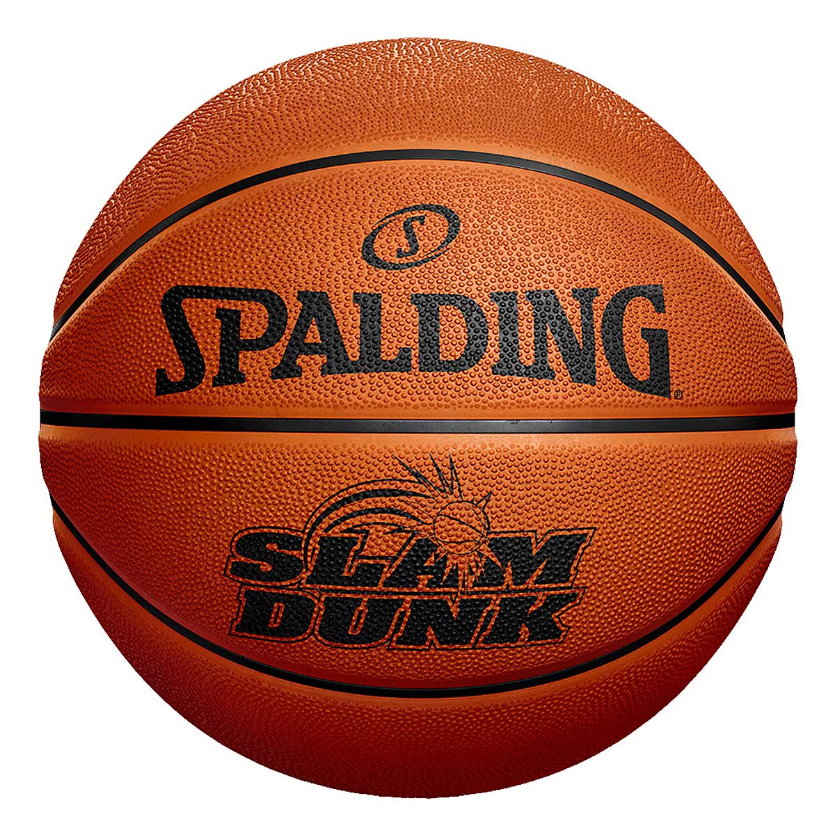 Spalding Slam Dunk Orange Sz7 Rubber Basketball, Orange 7