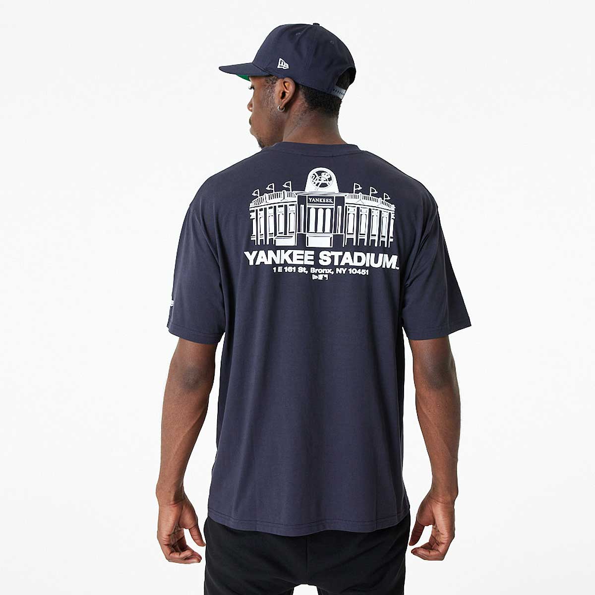 Image of New Era MLB New York Yankees Stadium Oversized T-shirt, Navy