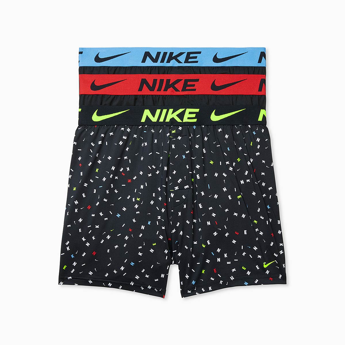 Nike Dri-Fit Essential Micro Boxers, Swooshfetti Print/Black /Uni Red