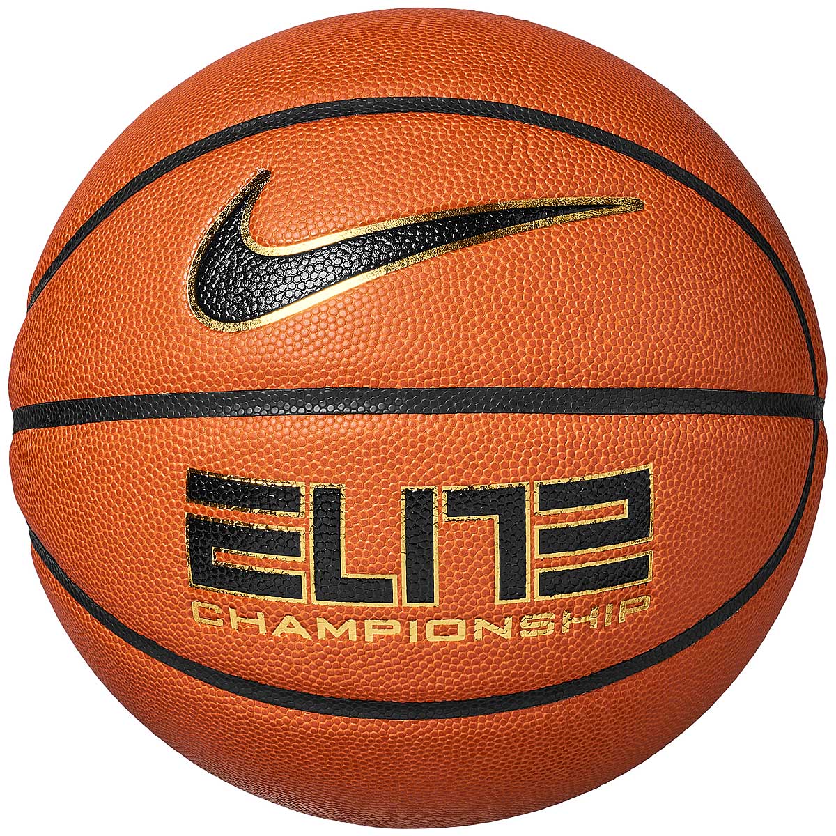 Image of Nike Elite Championship 8p 2.0 Basketball, Amber/black/metallic Gold/black