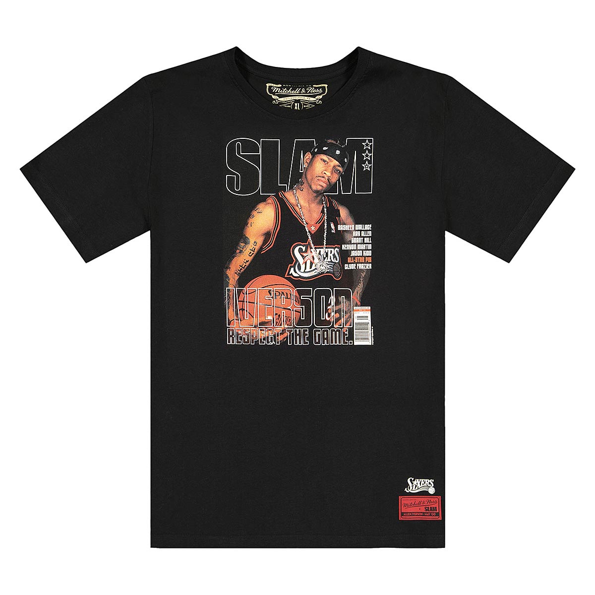 Mitchell And Ness NBA Philadelphia 76ers Slam Cover T-shirt Allen Iverson, Noir M