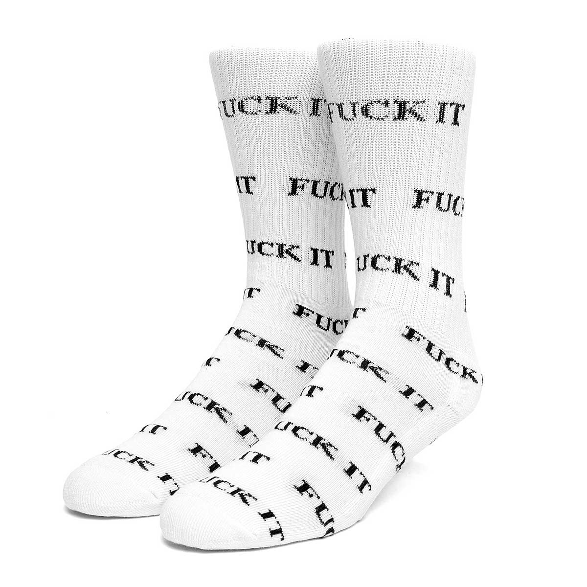 Huf Fuck It Sock, White