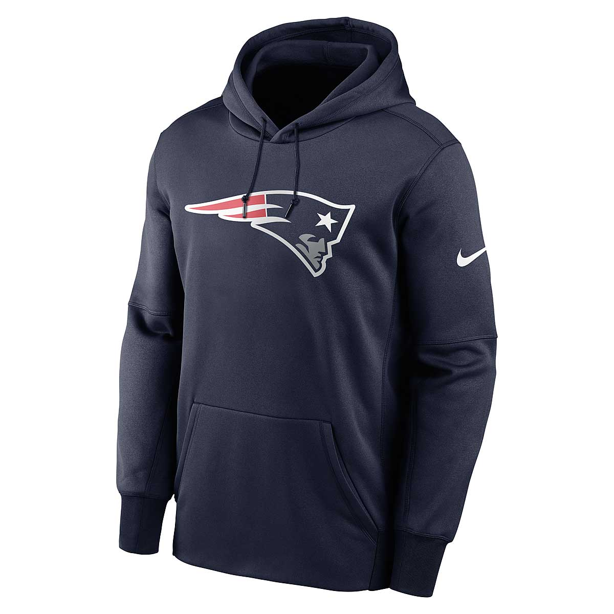 Image of Nike NFL New England Patriots Nike Prime Logo Therma Hoody, College Navy/action Green/white