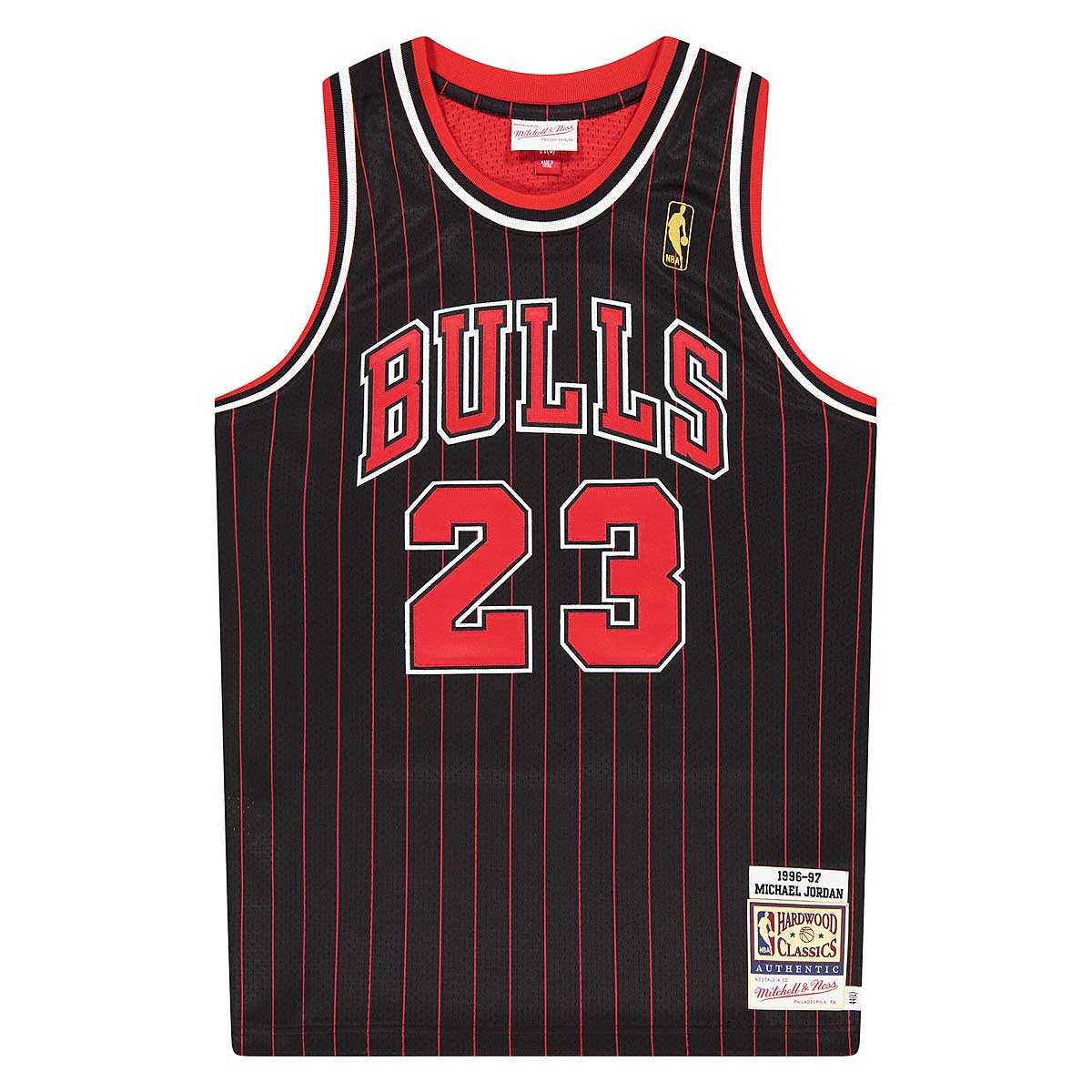 Men's Chicago Bulls Michael Jordan Mitchell & Ness Black 1996 Hardwood  Classics Authentic Jersey