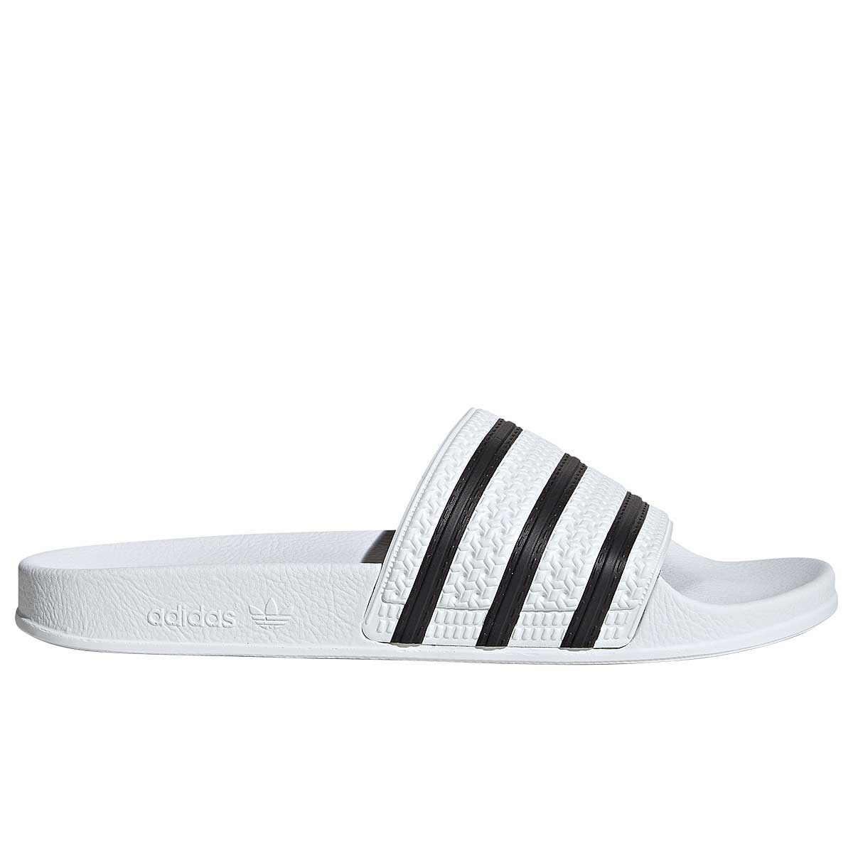 Image of Adidas Adilette, White/cblack/white