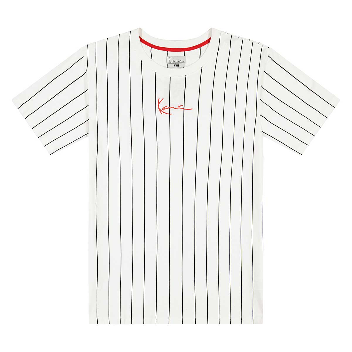 Karl Kani Signature Pinstripe T-Shirt, White
