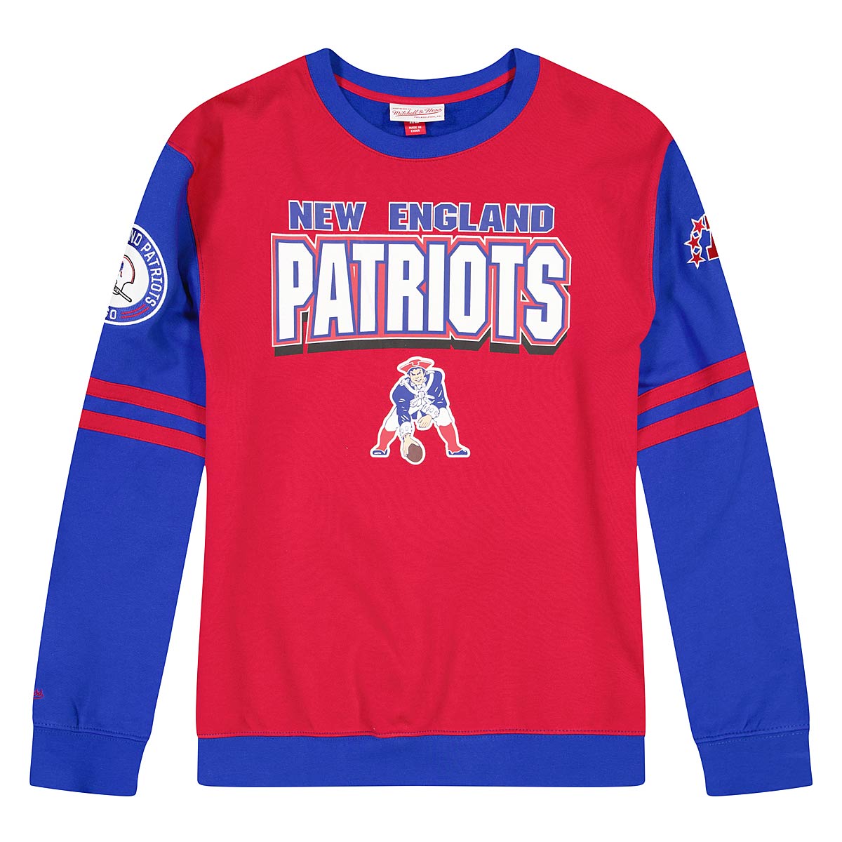 Mitchell And Ness M&n NFL New England Patriots All Over Crewneck 2.0, Scarlet L