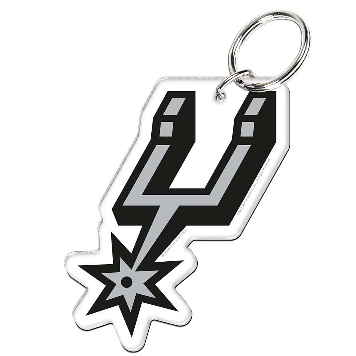 Wincraft Nba Keychain Logo San Antonio Spurs, Spurs Grey