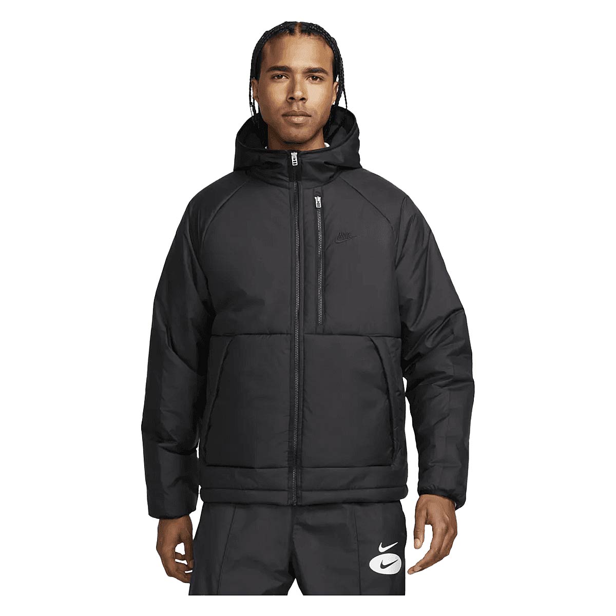 Image of Nike M Nsw Therma-fit Legacy Hooded Jacket, Black/black/black/black