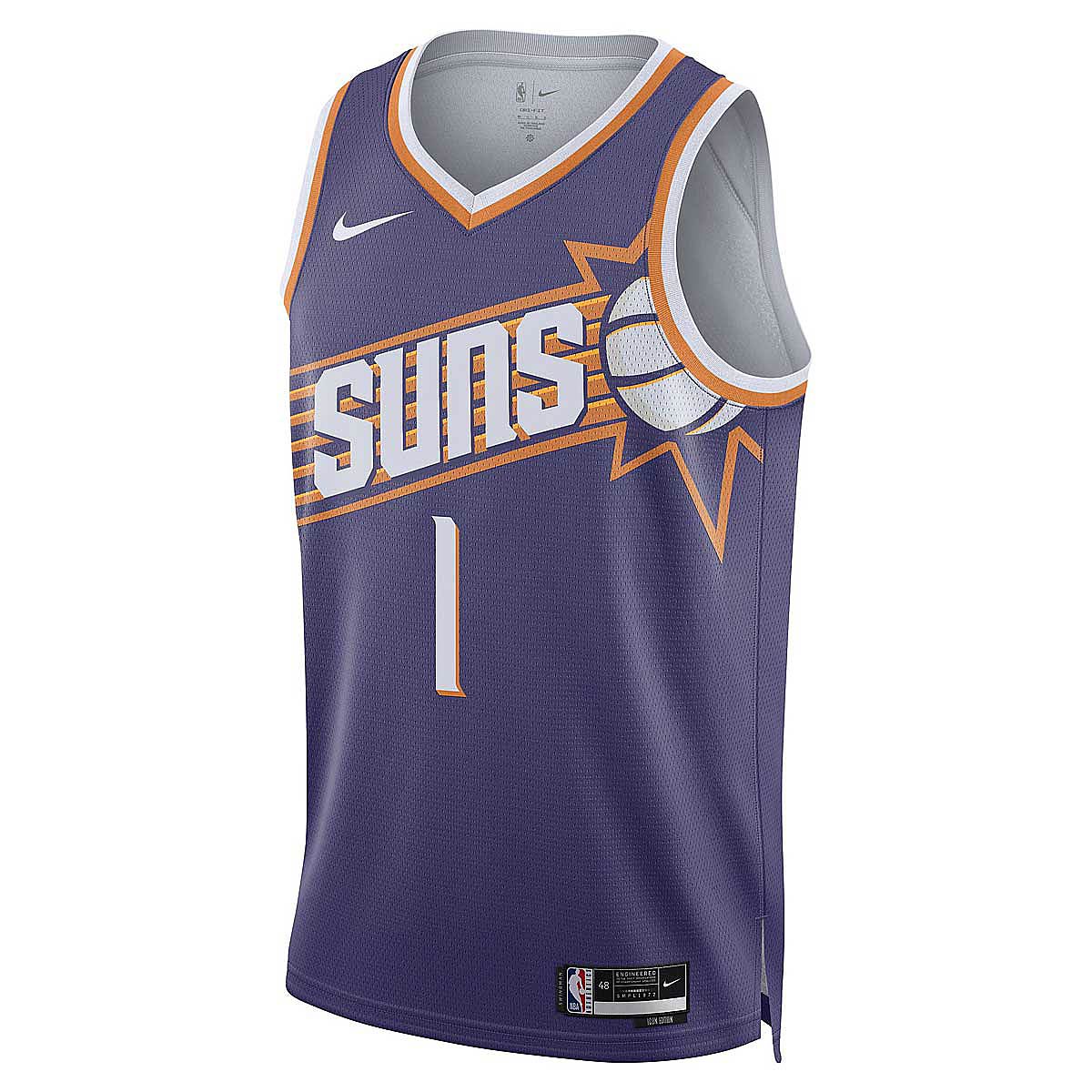 Nike NBA Phoenix Suns Dri-fit Icon Swingman Jersey Devin Booker, New Orchid/(booker Devin) 2XL