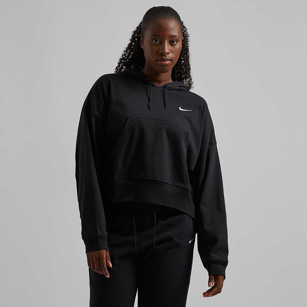 Nike Nsw Jersey Oversized Hoody Womens, Schwarz/weiß XL