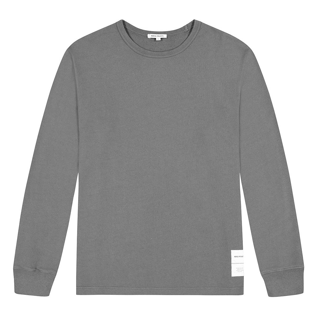 Norse Projects Fraser Tab Series Crewneck, Magnet Grey