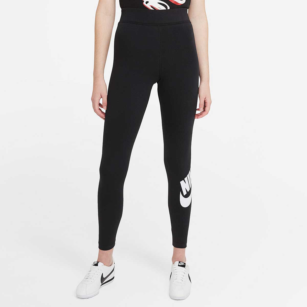Nike W Nsw Essential Futura Leggings, Black/White