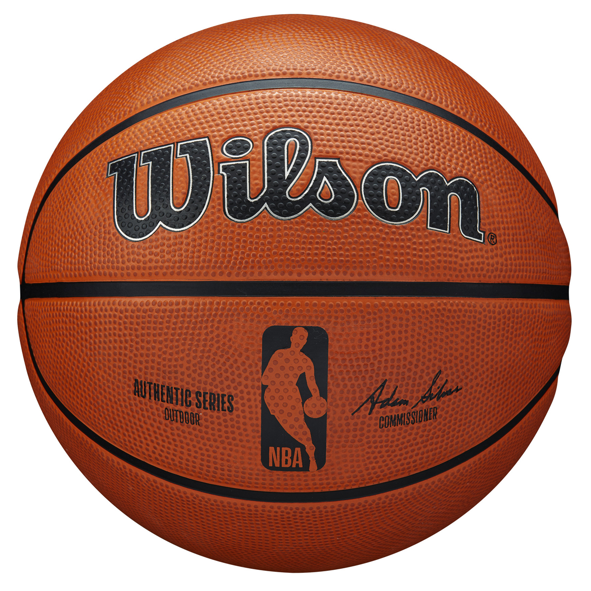 Image of Wilson NBA Authentic Series Outdoor Basketball, Silver
