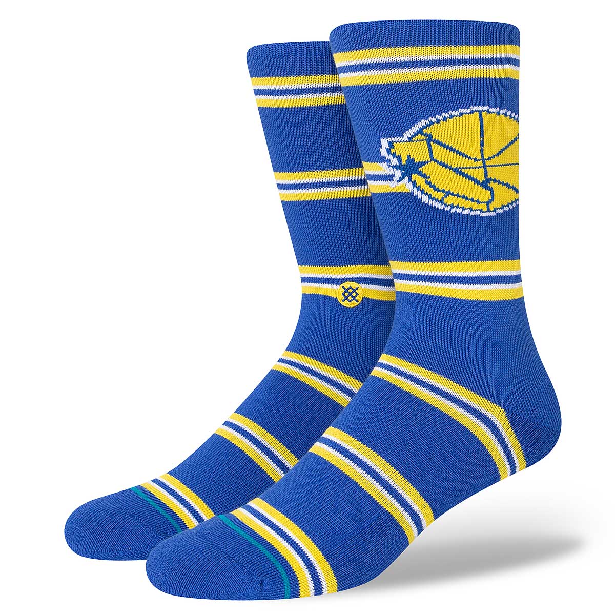 Stance Nba Golden State Warriors Stripe Crew Socks, Blue