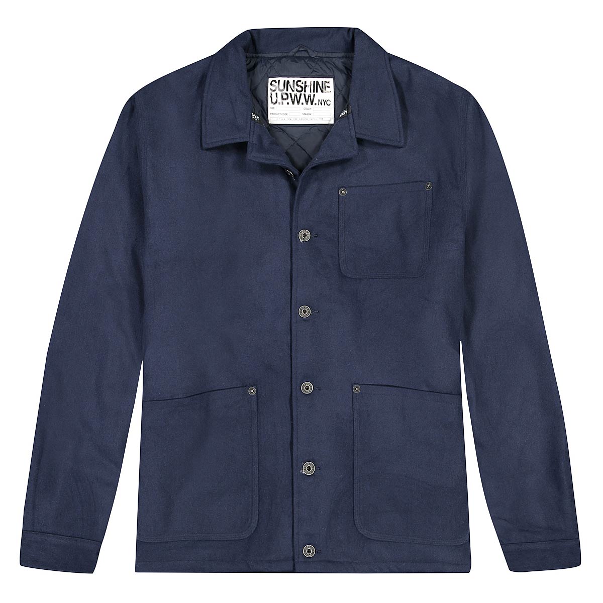 U.p.w.w. New York Sunshine Flannel Coach Jacket, Work Blue