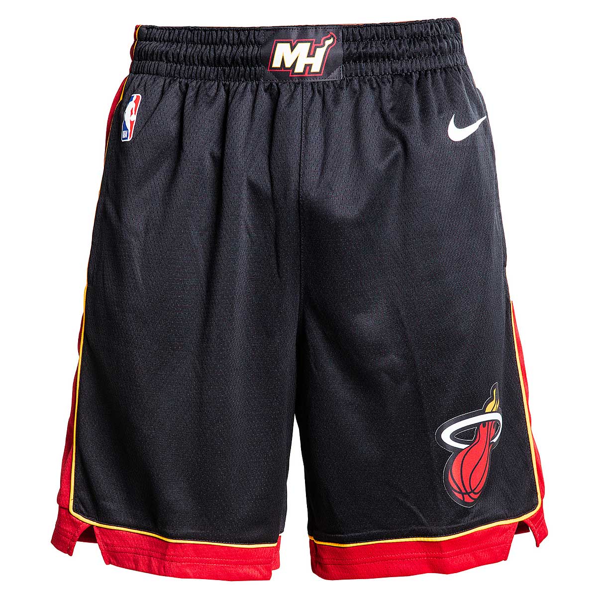 Image of Nike NBA Miami Heat Dri-fit Icon Swingman Shorts, Schwarz/tough Rot/weiss