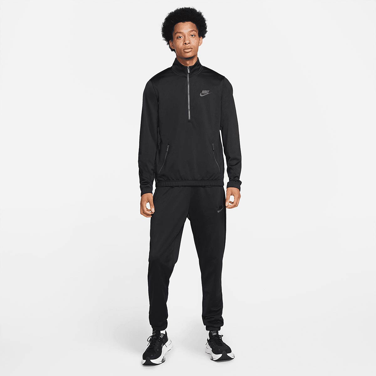 Nike M Nbb Club Poly Basic Track Suit, Black/Dk Smoke Grey