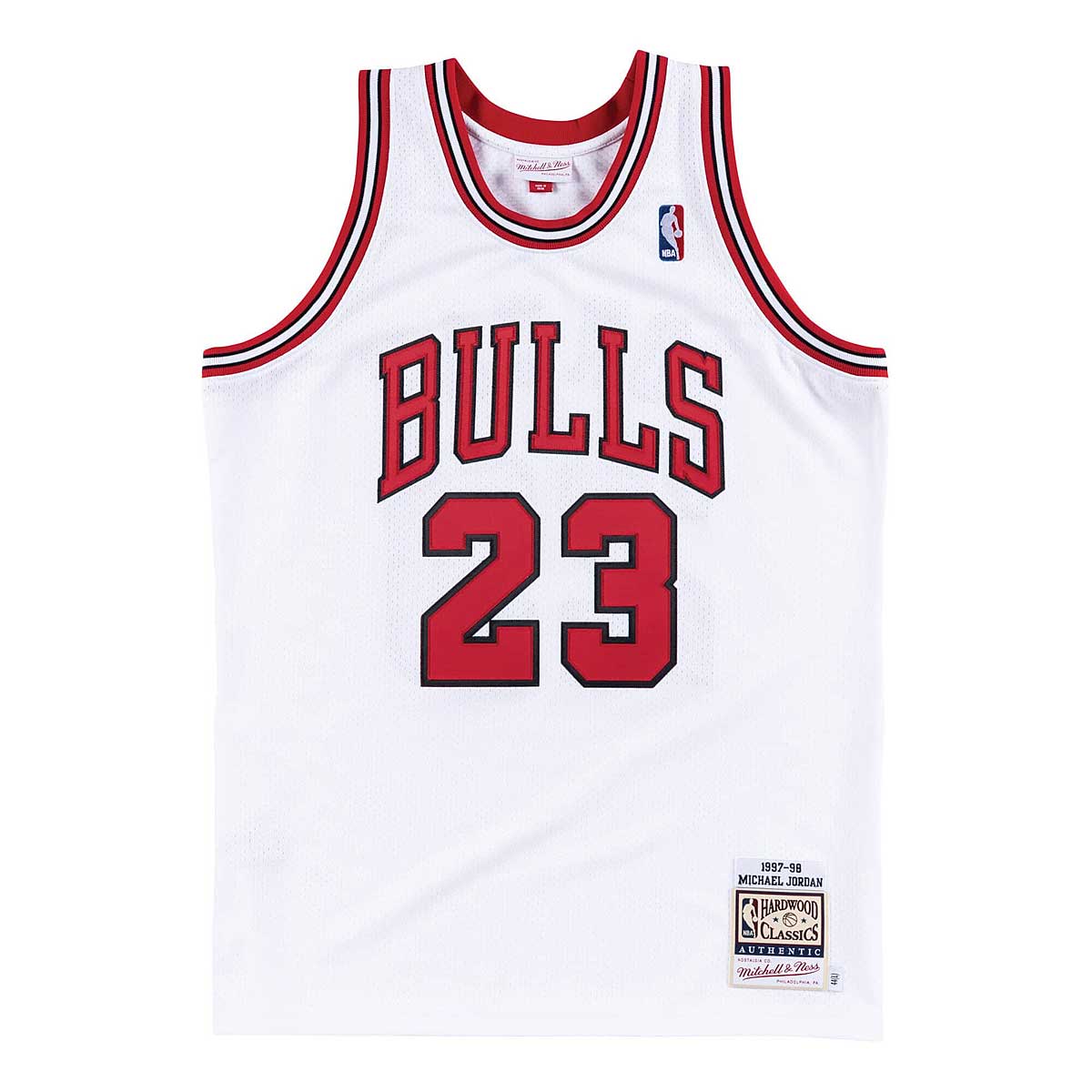 Image of Mitchell And Ness NBA Chicago Bulls 1997-98 Authentic Jersey Michael Jordan, White