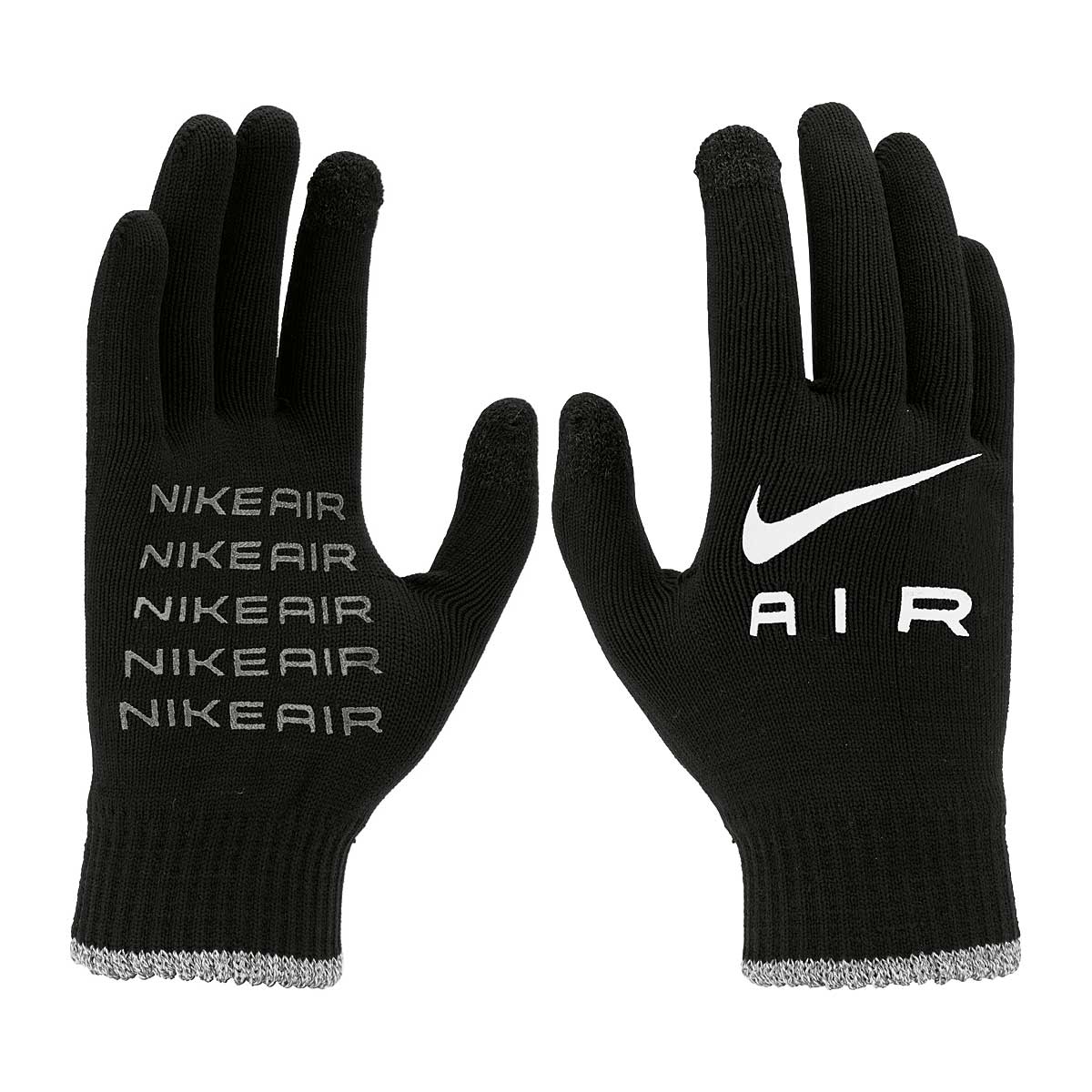 Nike Knit Air Gloves, 093 Black/Silver/White