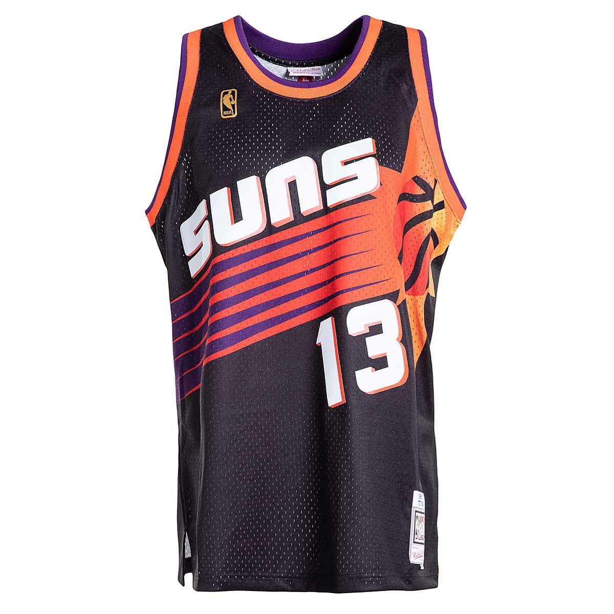 XXL S Phoenix Suns #13 Steve Nash Retro Black Basketball Jersey Size 
