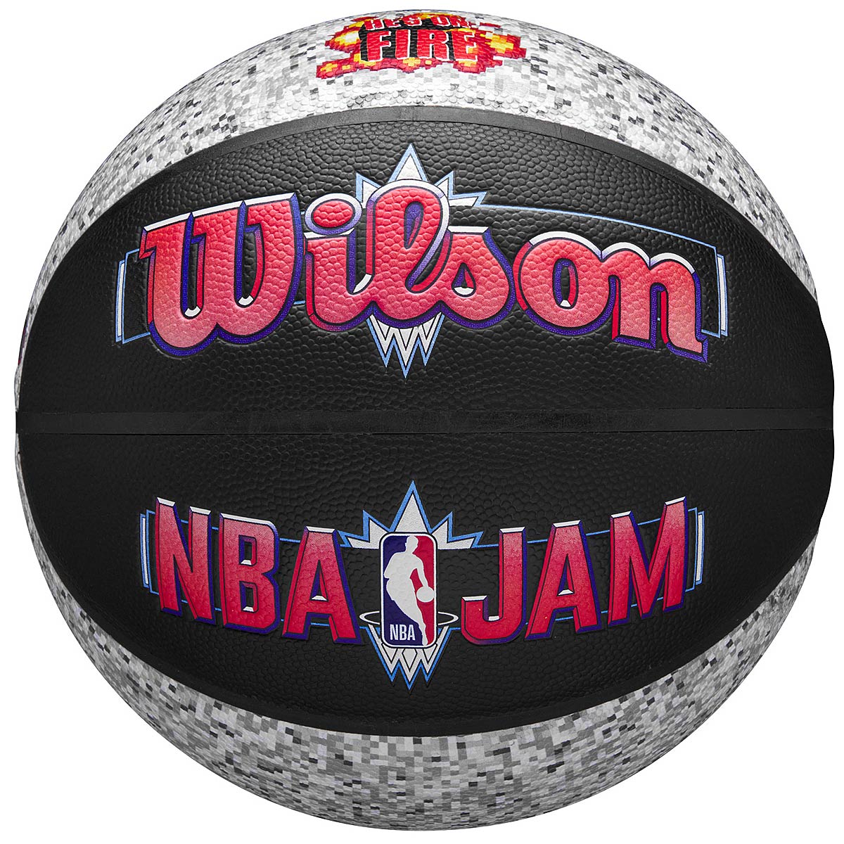 Wilson NBA Jam Indoor Outdoor Basketball, Noir / Grey 7