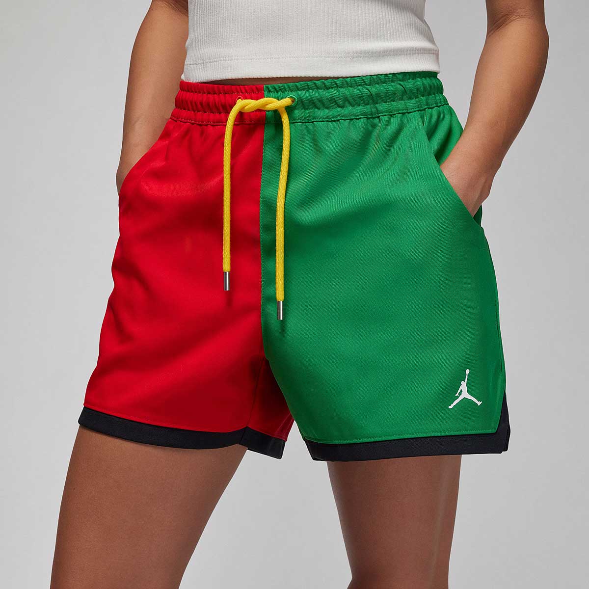 Image of Jordan W J Quai54 Woven Shorts, Black/red/green