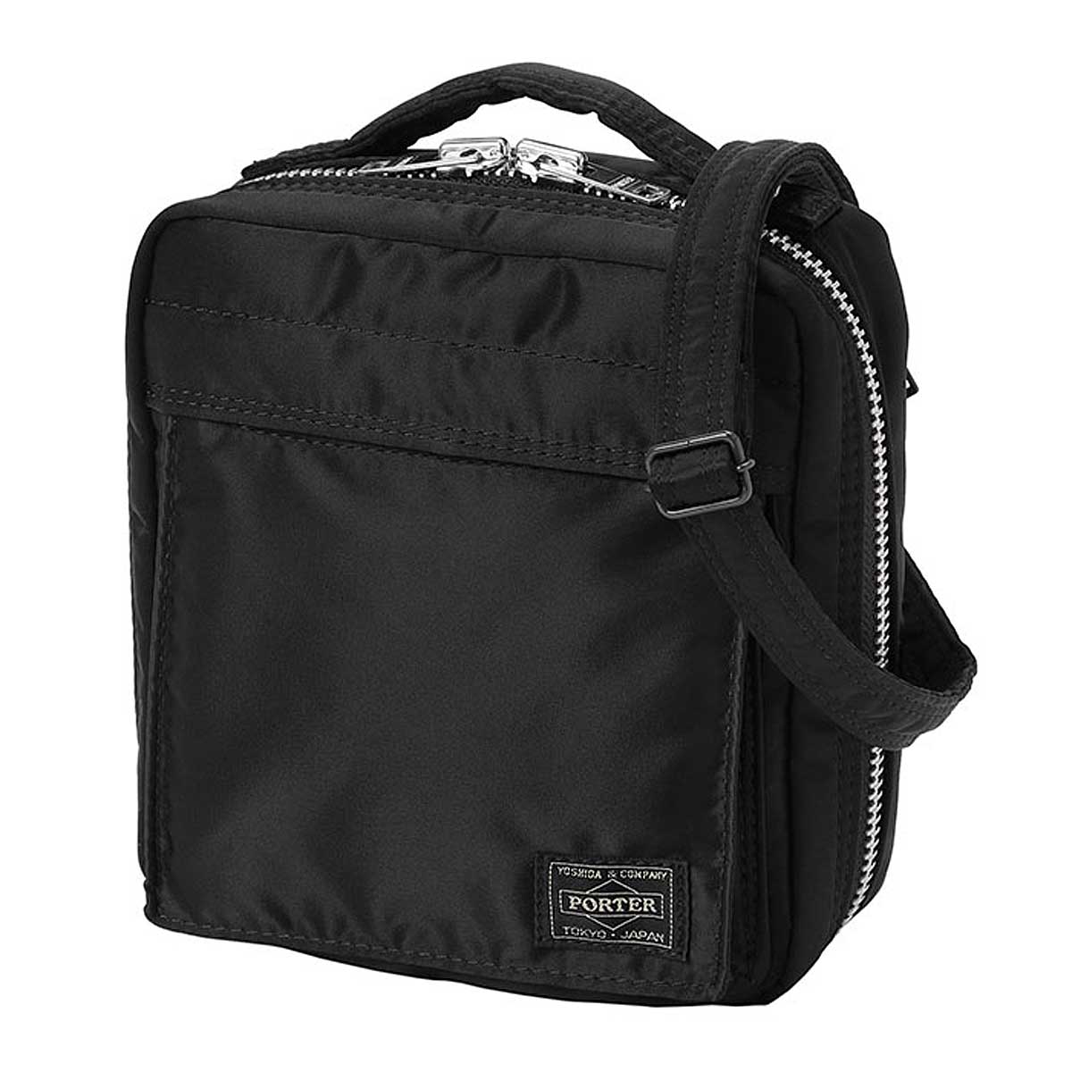 Porter Yoshida & Co Tanker Shoulder Bag, Black/Black
