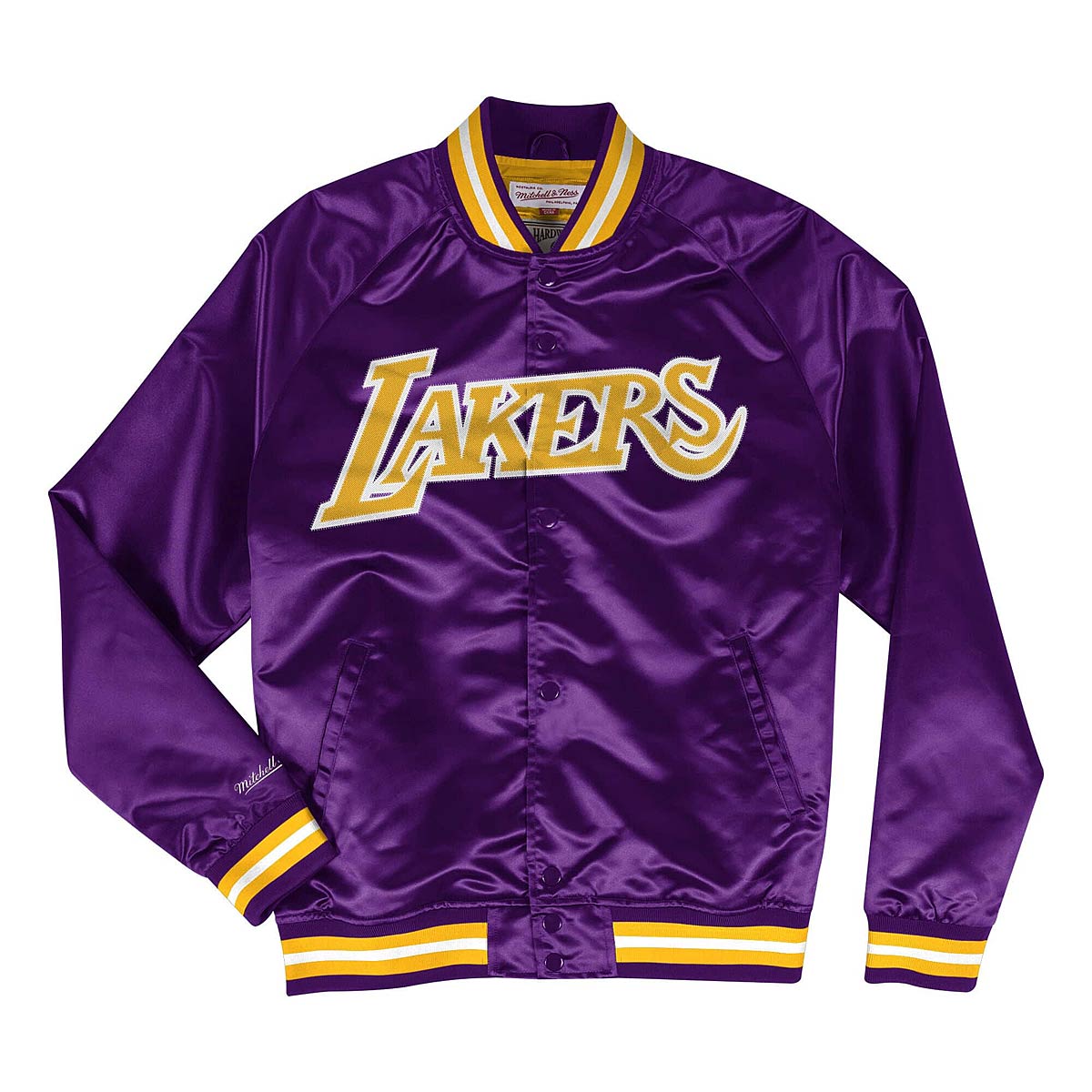 Mitchell And Ness Nba La Lakers Lightweight Satin Jacket, Purple