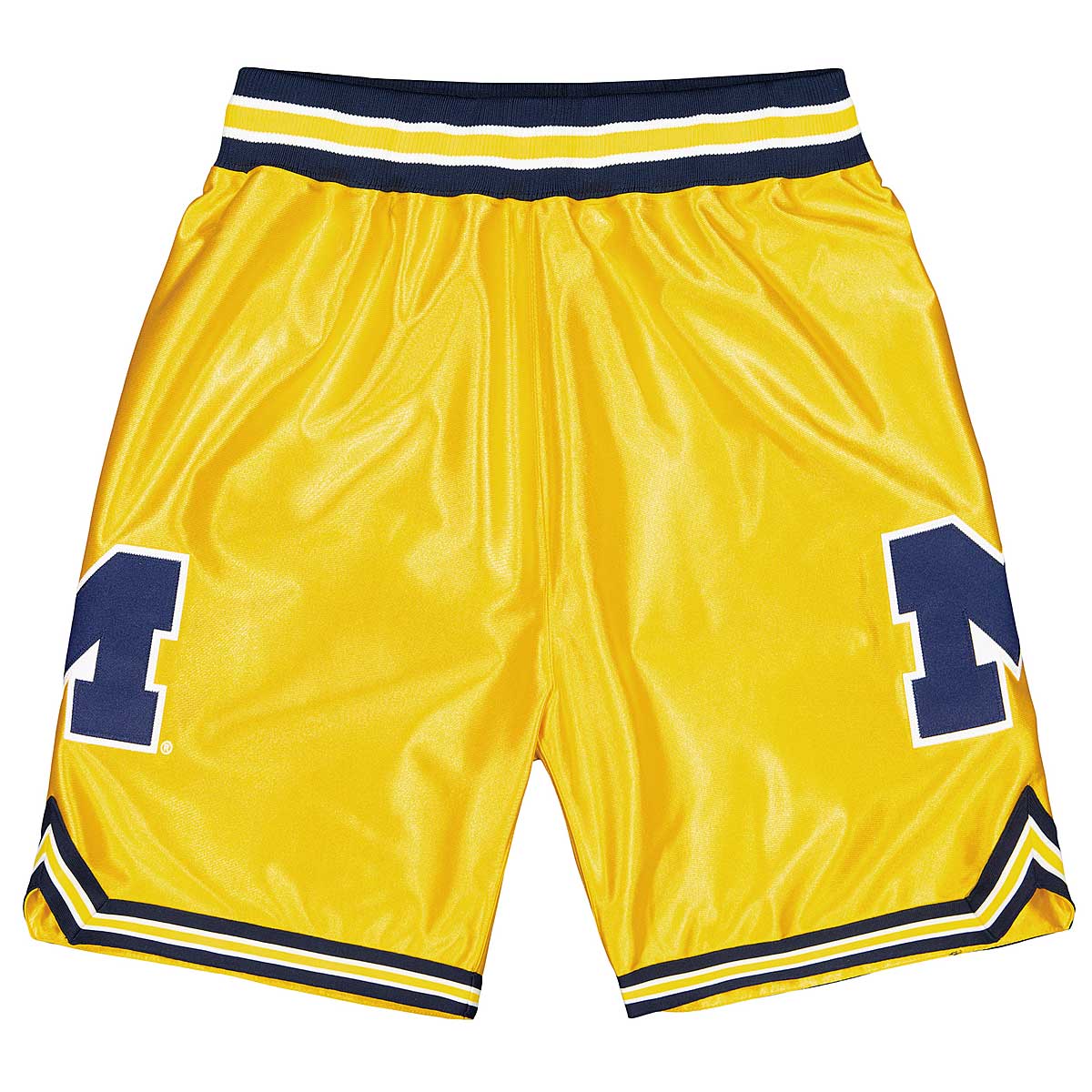 Mitchell And Ness Ncaa Michigan Wolverines 1991 Authentic Shorts, Yellow