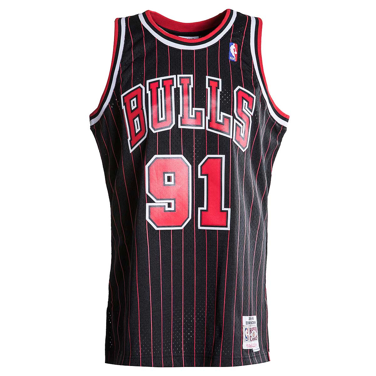 Retro 95 96 Dennis Rodman  Chicago Bulls Swingman Basketball Jersey Stitched #91 