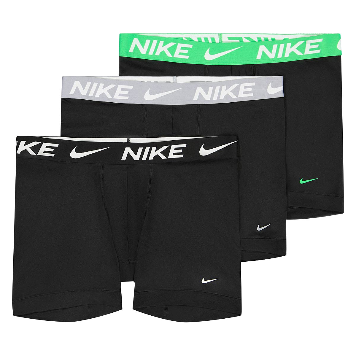 Image of Nike Boxer Brief 3pk, Green/black/grey