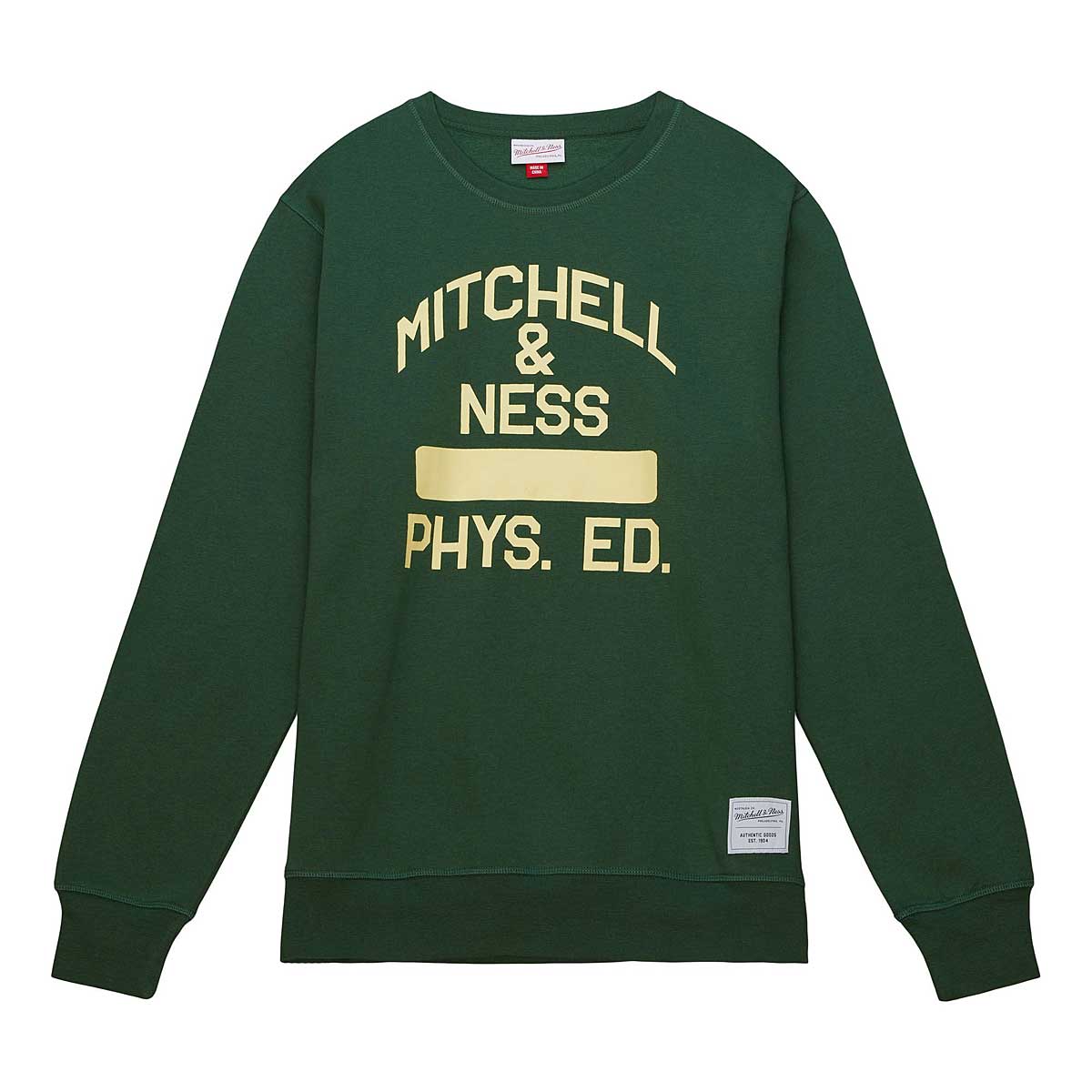 Image of Mitchell And Ness Branded M&n Phys Ed Crew, Dark Green