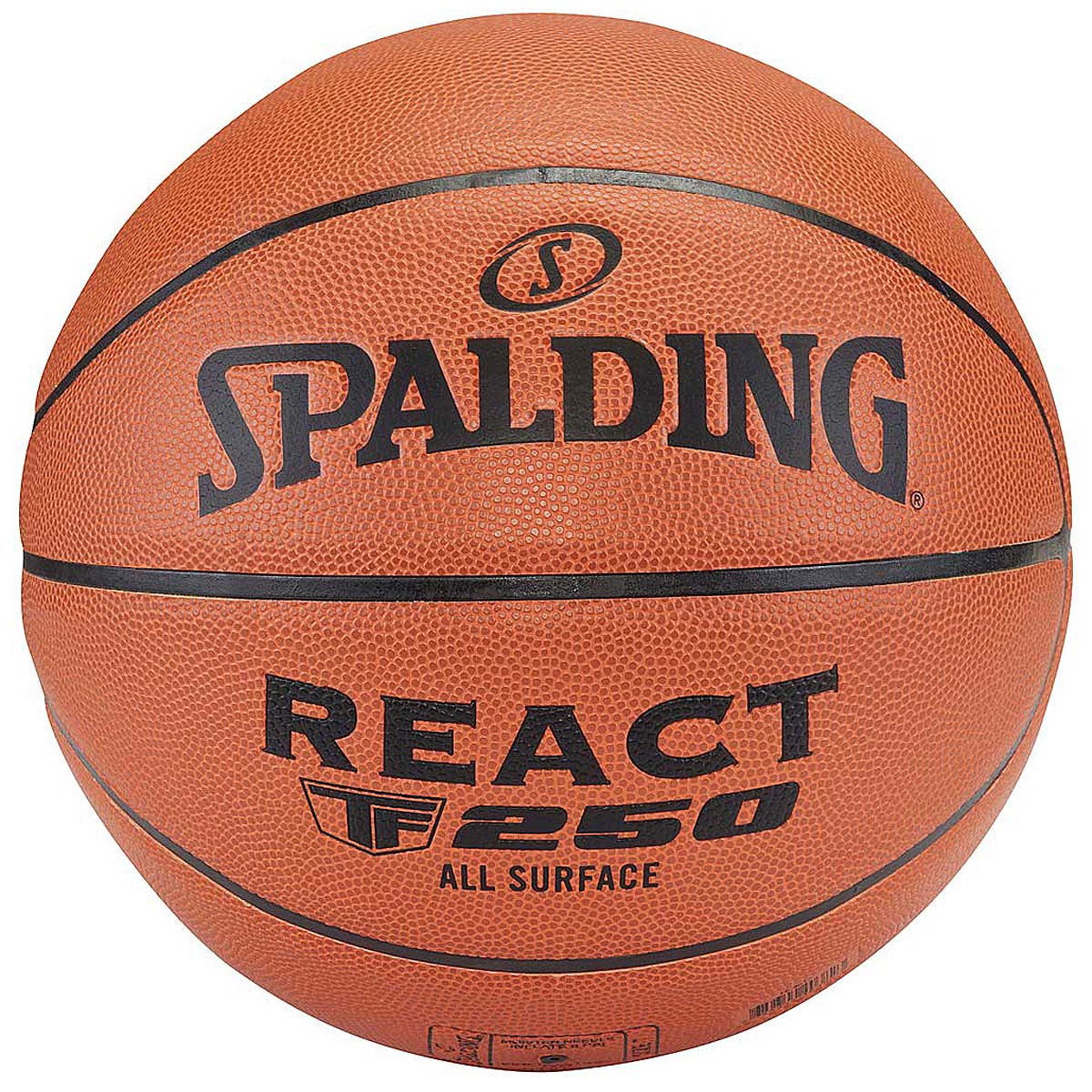Image of Spalding React Tf-250 Sz7 Composite Basketball, Orange