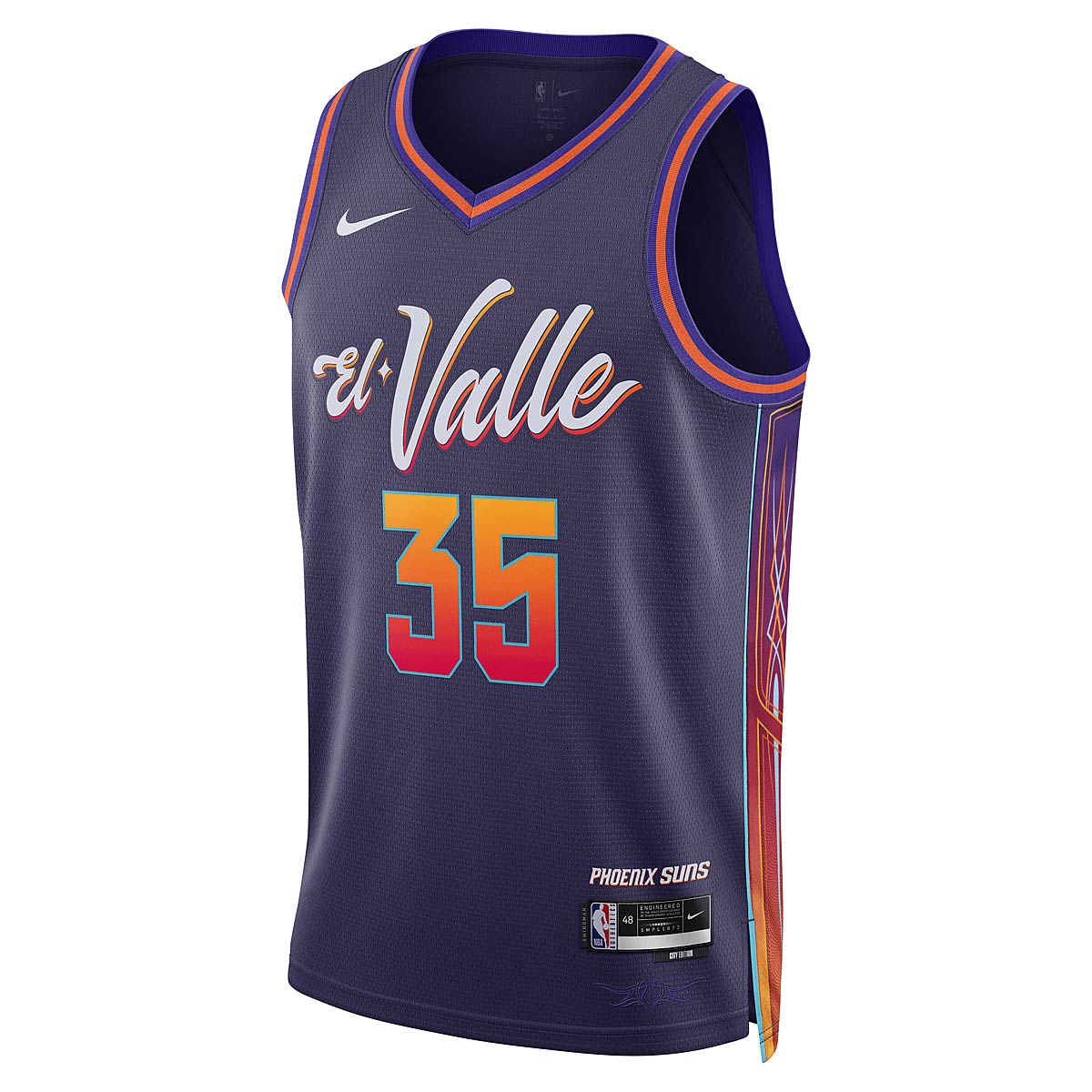 Nike NBA Phoenix Suns Dri-fit City Edition Swingman Jersey Kevin Durant, Ink/dark Grey Heather L