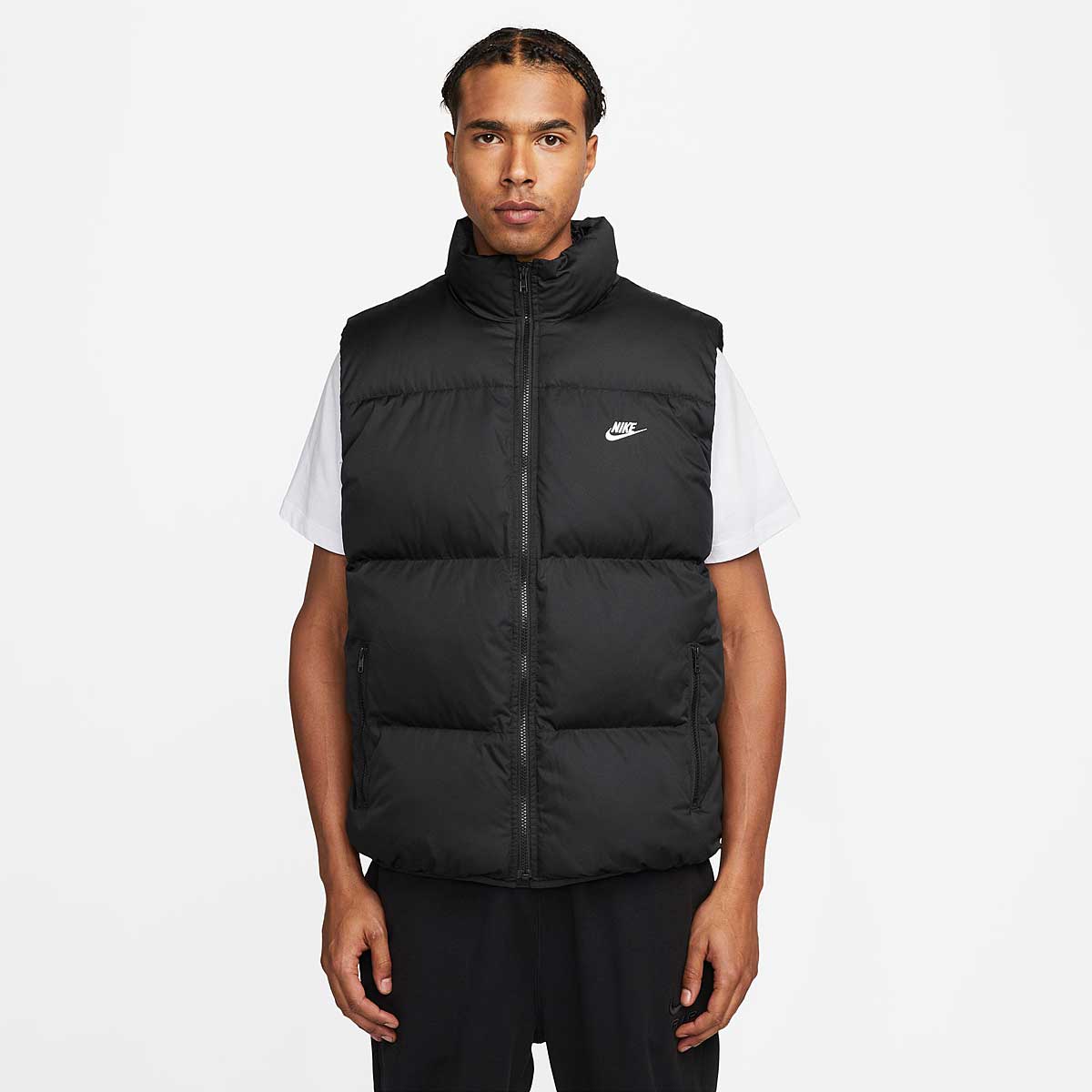 Image of Nike Nsw Club Puffer Vest, Black/white