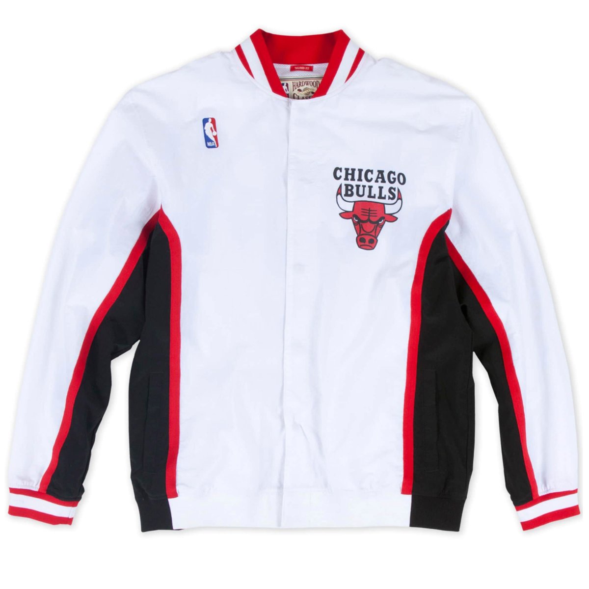 Mitchell And Ness Nba Chicago Bulls Authentic Warm Up Jacket, White