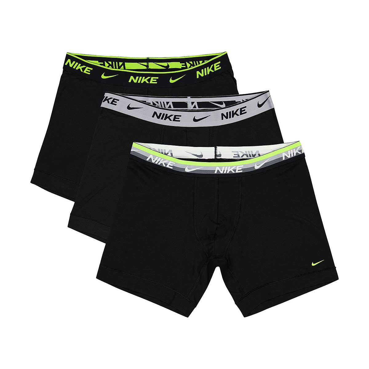 Nike Eday Cotton Stretch Boxer Briefs, Black/Stripe Wb