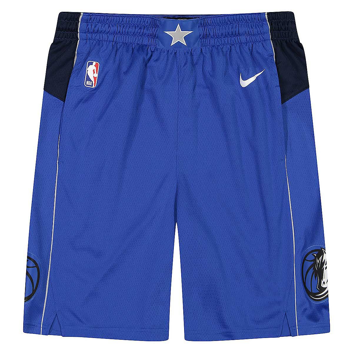 Nike NBA Dallas Mavericks Dri-fit Icon Swingman Road Shorts, Game Royal/college Navy/flt Silber/(weiß) 2XL