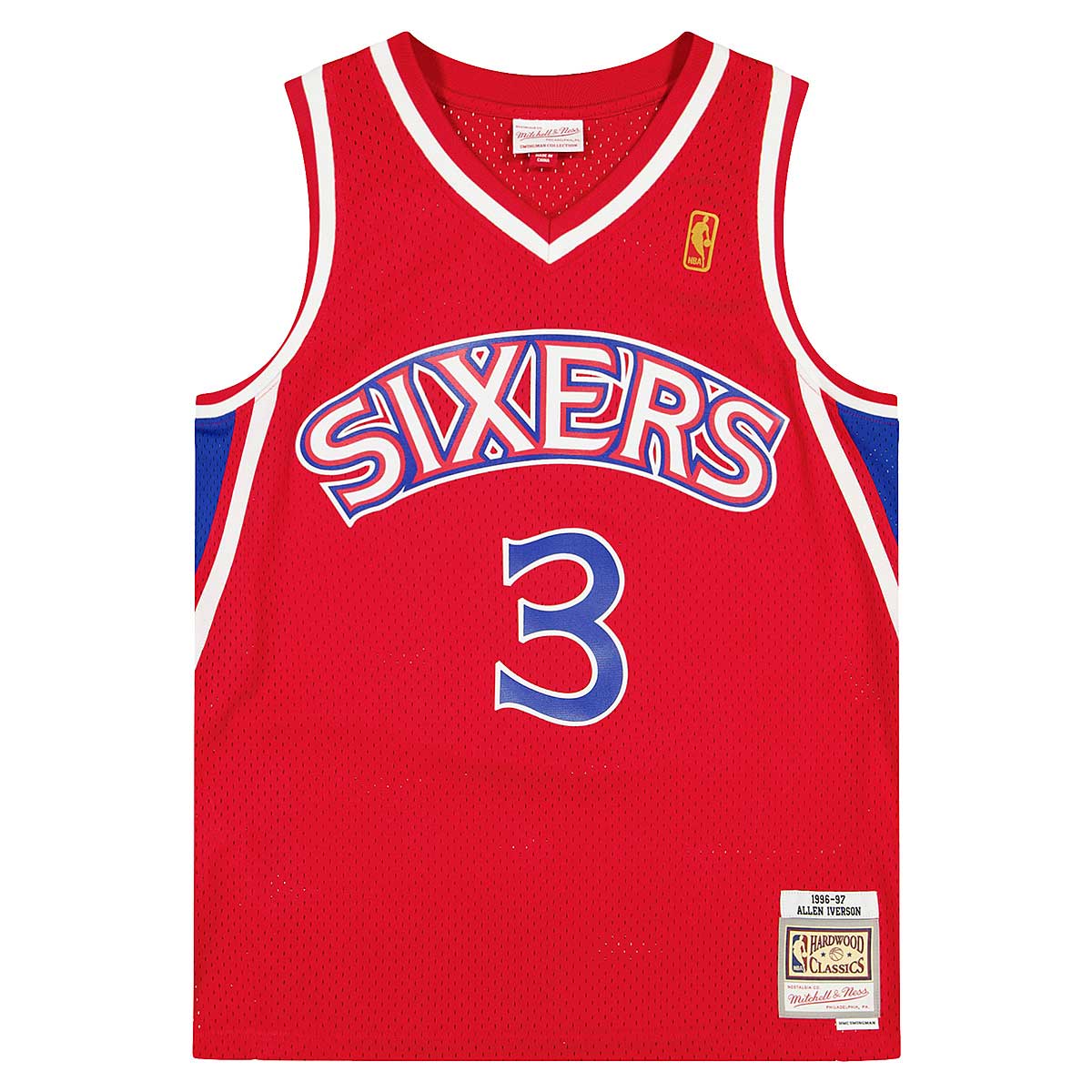  Mitchell & Ness NBA® Hyper Hoops Swingman Jersey 76ers 1996  Allen Iverson Scarlet MD : Sports & Outdoors