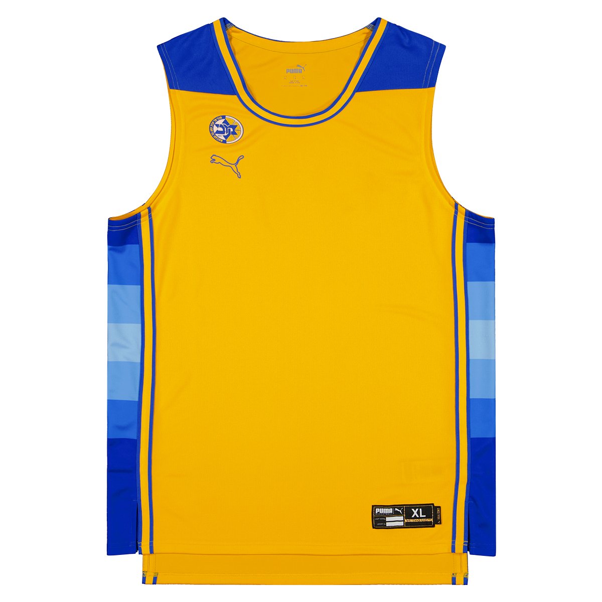 Puma Maccabi Tel Aviv Basketball Game Jersey, Gold Fusion 2XL