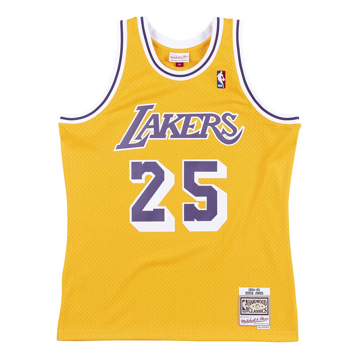 Mitchell And Ness Nba Swingman Jersey La Lakers 94-95 - Eddie Jones, Gold/Purple