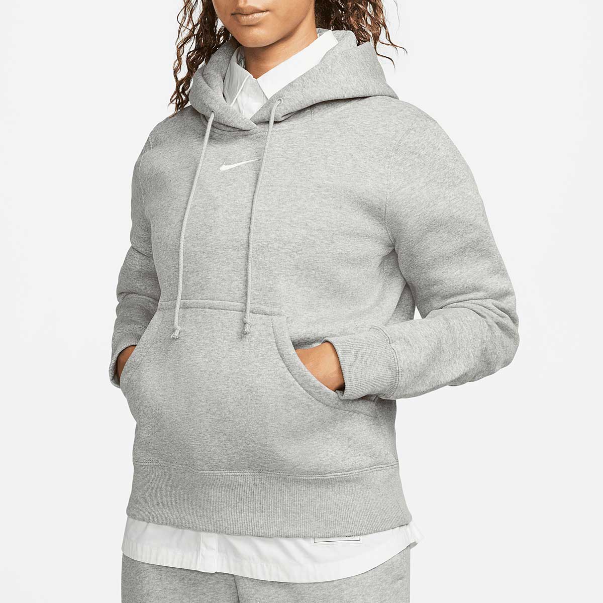 Image of Nike W Phoenix Standard Hoody, Darkgrey Heather